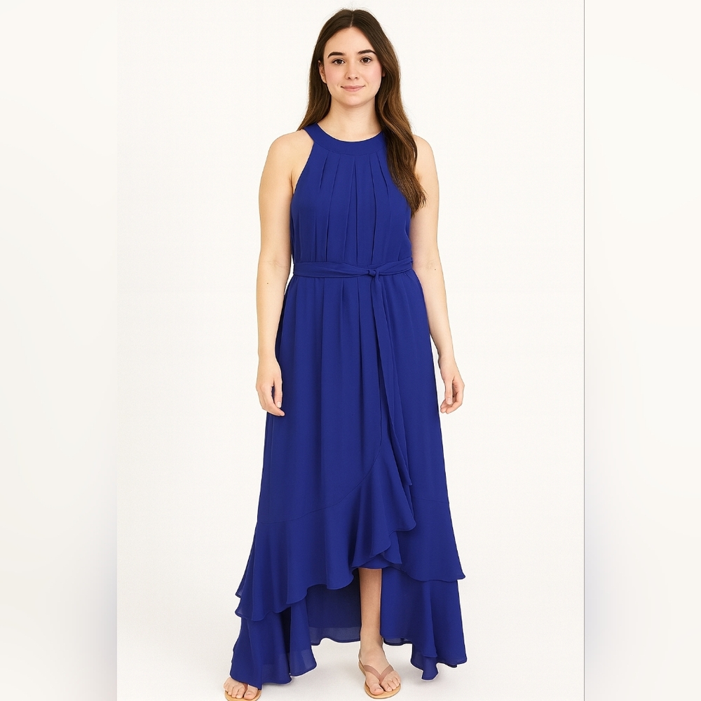Calvin Klein Nwt Royal Blue Bridesmaid Wedding Office Siren Maxi Dress Size‎ 14